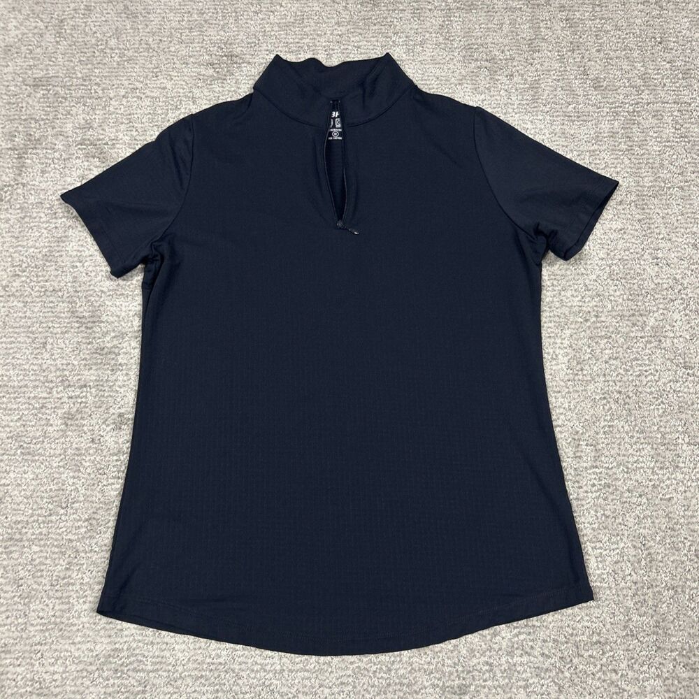 IBKUL Shirt Womens Medium Black Golf Pickleball UPF50+ Beach Top 1/4 Zip